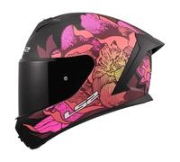 LS2, Casco Moto Integral RAPID III POPPIES II Black Pink, XS