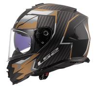 LS2, Casco Moto Integral STORM II TRACKER Black Gold, XXL