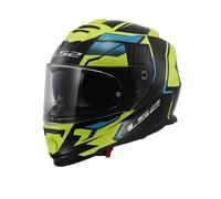 LS2, Casco Moto Integral STORM II TRACKER Gloss Black H-V Yellow, 3XL
