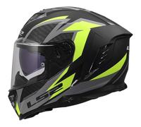 LS2, Casco Moto Integral STORM III DYNAMO Black H-V Yellow, XXS