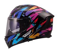 LS2, Casco Moto Integral STORM III KAOS Black Purple Blue, XXS