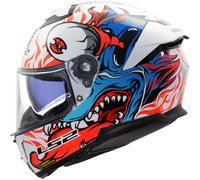 LS2, Casco Moto Integral STREAM II INFERNO Gloss White Blue, XL