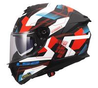 LS2 FF808 Stream II Mika Casco, blanco-rojo-azul, tamaño 2XS para Hombres