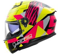LS2, Casco Moto Integral STREAM II TIGER Gloss H-V Yellow Pink, XS