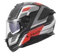 LS2, Casco Moto Integral STREAM II VINTAGE Matt Black Grey Red, XXS