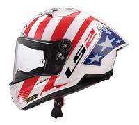 LS2 FF805 Thunder GP Baz Replica Carbon Casco, blanco-rojo-azul, tamaño M para Hombres