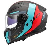 LS2, Casco Moto Integral VECTOR II CARBON GRID Red Cyan, L