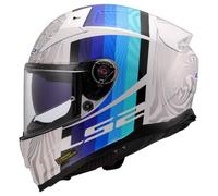 LS2 FF811 Vector II Freedom Casco, blanco-azul, tamaño S para Hombres