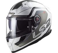 LS2, Casco Moto Integral Vector II Metric White Titanium Silver, XXS