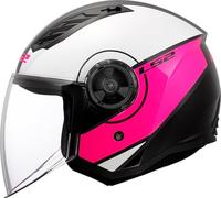 LS2, Casco Moto Jet AIRFLOW II COVER Gloss White Pink, XXL