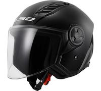 LS2, Casco Moto Jet Airflow Solid Matt Black, M