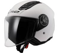 LS2, Casco Moto Jet Airflow Solid White, M