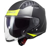 LS2, Casco Moto Jet COPTER II URBANE Matt Black H-V Yellow, XS