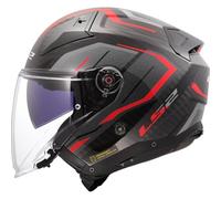 LS2, Casco Moto Jet INFINITY II CARBON URUS Red, XS