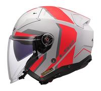 LS2, Casco Moto Jet INFINITY II FOCUS Grey Red, XS