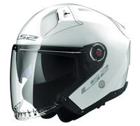 LS2 OF603 Infinity II Solid Casco Jet, blanco, tamaño 3XL para Hombres