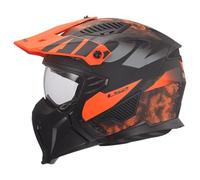 LS2, Casco Moto Jet/Modular DRIFTER GAS Grey Orange, XS
