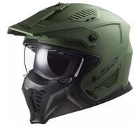 LS2, Casco Moto Jet/Modular Drifter Solid Matt Military Green, M