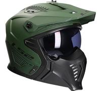 LS2, Casco Moto Jet/Modular Drifter Solid Matt Military Green, S