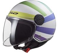 LS2, Casco Moto Jet SPHERE LUX II SWIRL White Rainbow, XS