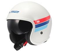 LS2, Casco Moto Jet SPITFIRE II RETRO White Blue Red, 3XL