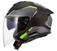LS2 OF618 Verso II Air, casco abierto M male Mate Negro/Gris/Amarillo Neón