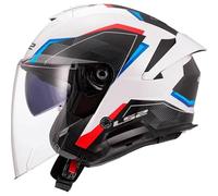 LS2, Casco Moto Jet VERSO II AIR White Blue Red, S