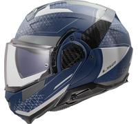 LS2, Casco Moto Modular ADVANT II ASTRAL Navy Blue Grey, XS