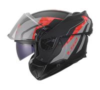 LS2, Casco Moto Modular ADVANT II GLIDE Black Grey Red, L