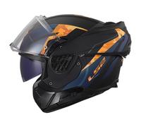 LS2, Casco Moto Modular ADVANT II GLIDE Black Orange, L