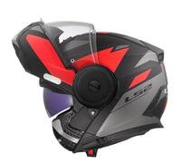 LS2, Casco Moto Modular Scope II DURIA Black Red, XXL