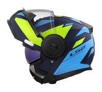 LS2 FF902 Scope II Duria Casco, azul-amarillo, tamaño S para Hombres