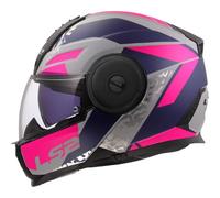 LS2 FF902 Scope II Oxyd Casco, gris-rosa-azul, tamaño S para Hombres