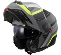 LS2 FF908 Strobe II Monza Casco, negro-gris-amarillo, tamaño L