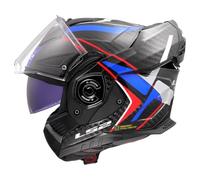 LS2, Casco Moto Modulare ADVANT X CARBON FUTURE II Gloss White Blue, S