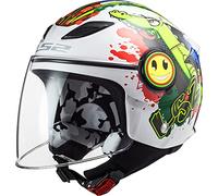 LS2, Casco Moto para Niños FUNNY CROCO Gloss White, S
