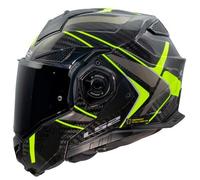 LS2 FF901 Advant X Carbon Future II, casco modular 3XL male Negro/Gris/Amarillo Neón
