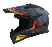 LS2 Cascos MX708 Fast II Wash Dark Grey XXL