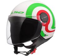 Casco Jet LS2 OF558 Sphere Lux II Blanco/Verde/RojoM Blanco,Verde,Rojo