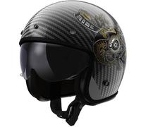 LS2, Casco Moto Jet BOB II CARBON Custom, XXL