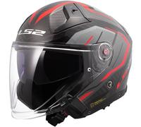 LS2, Casco Moto Jet INFINITY II CARBON URUS Red, 3XL