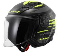 LS2 Cascos OF616 Airflow II Brush Black / H-V Yellow XS