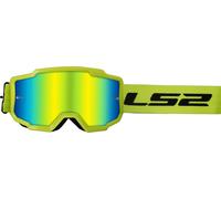 LS2 Helmets Gafas de motocross Charger Iridium Lens H-V Amarillo