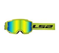 LS2 Helmets Gafas de motocross Charger Iridium Lens H-V Amarillo