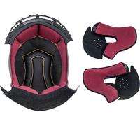 LS2 FF313 Vortex Forro interior y almohadillas para las mejillas, negro-rojo, tamaño M