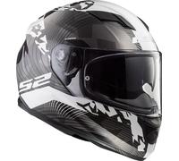 LS2 FF320 Stream Evo Hype Casco, Negro/Blanco, Talla XS (53/54)