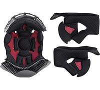 LS2 FF327 Challenger C Forro interior y almohadillas para las mejillas, negro-rojo, tamaño XL