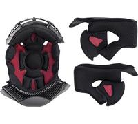 LS2 FF327 Challenger C Forro interior y almohadillas para las mejillas, negro/rojo, Talla M