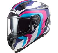 LS2 FF327 Challenger Galactic Casco, blanco/rosa, Talla XXS (51/52)