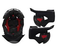 LS2 FF327 Challenger HPFC Forro & Almohadillas para mejillas, negro-rojo, tamaño S